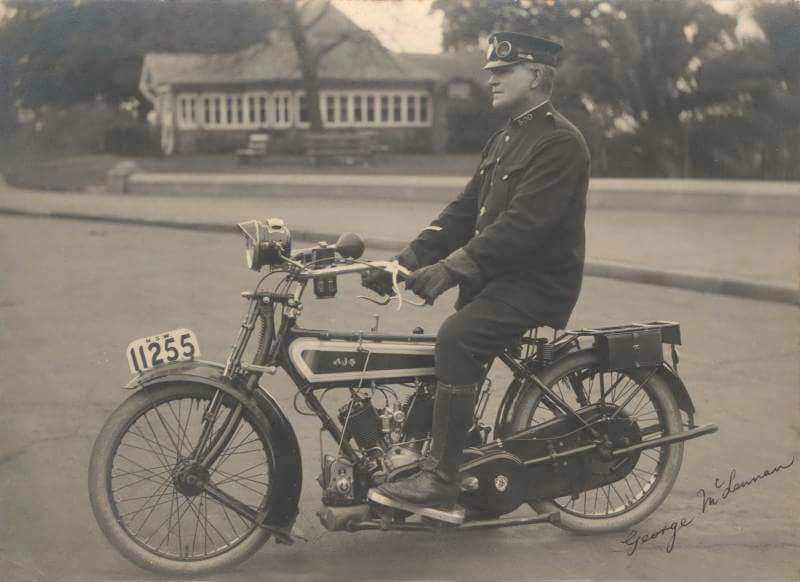 Photo of photos/George McLennan on NSW police motorcycle